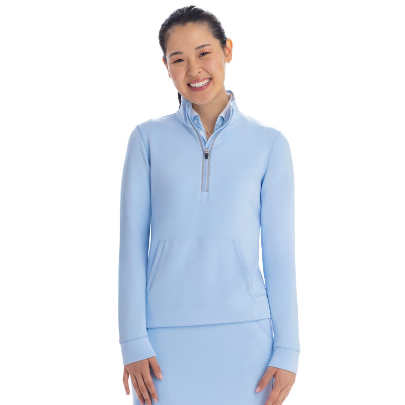 Heavenly Quarter Zip Cloud Blue