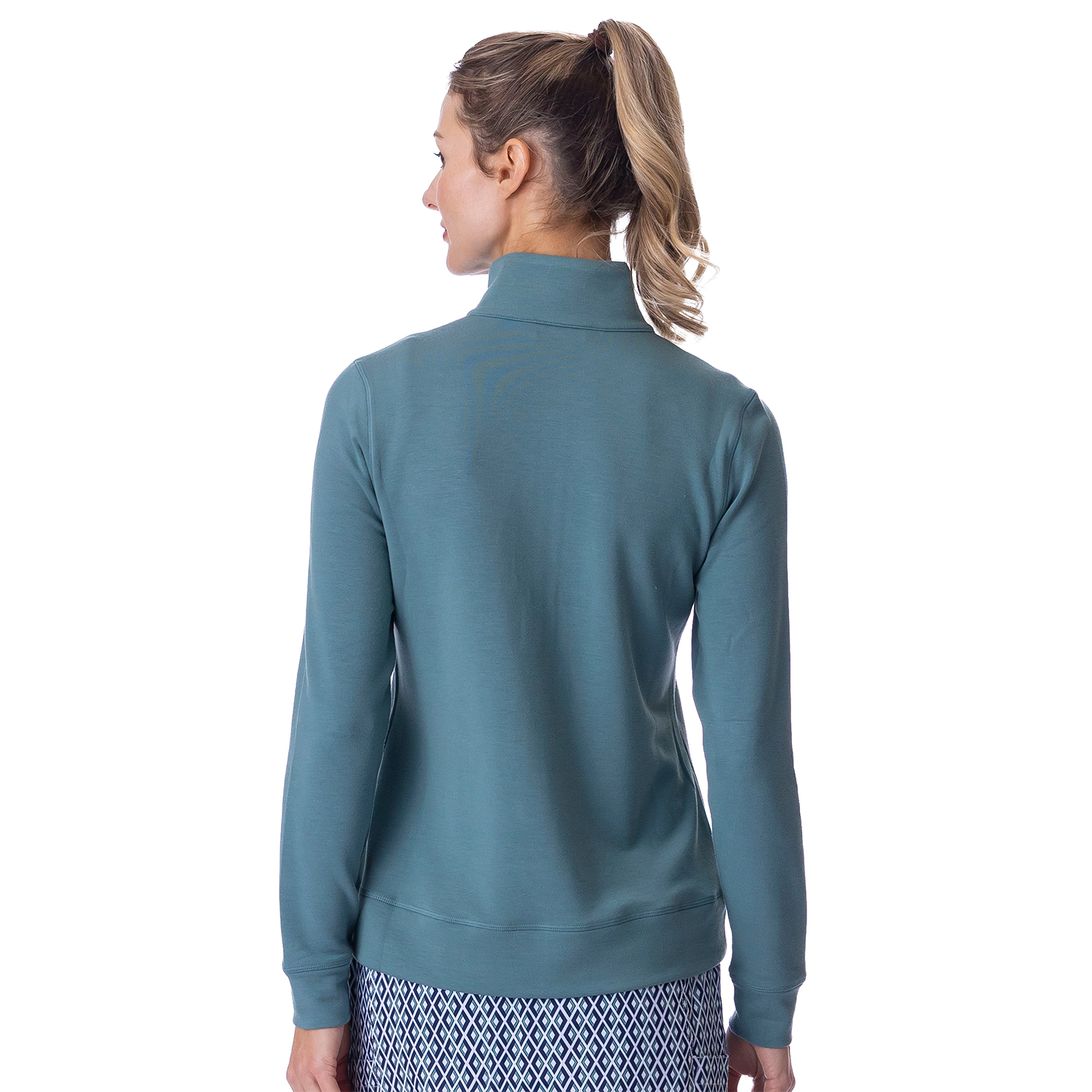 Sueded Heavenly Quarter Zip Silver Pine - Image 3