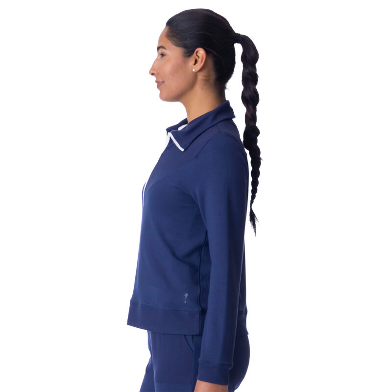 Sueded Sundays Quarter Zip Navy