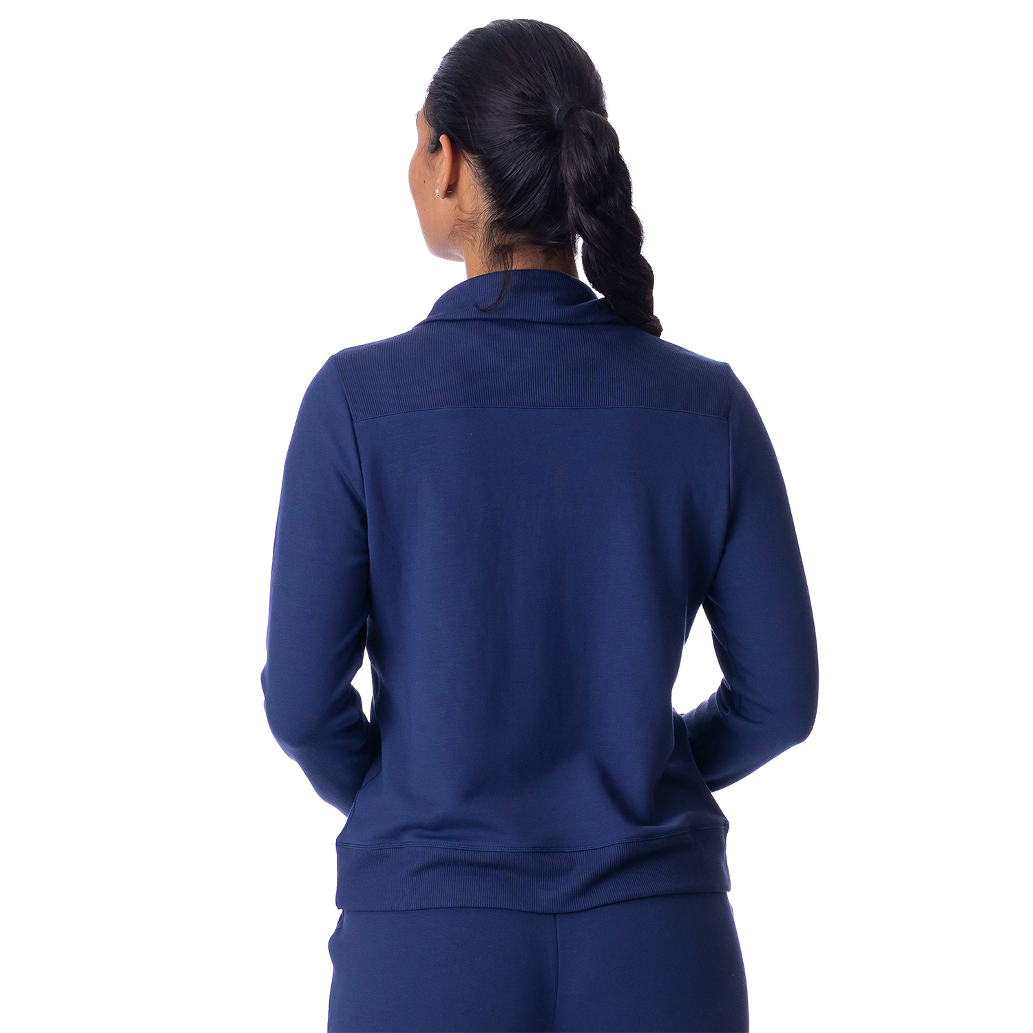 Sueded Sundays Quarter Zip Navy - Image 3